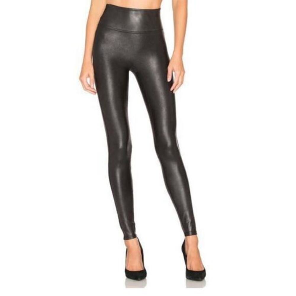 Spanx black leggings sleek & smoothing slimming basic neutral plus size 1X